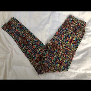Multicolored Aztec Lularoe tween leggings